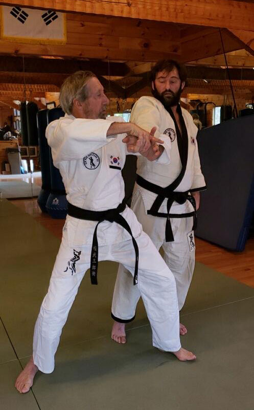 Grandmaster Bernard and Grandmaster Garland training